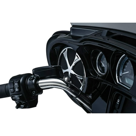 Kuryakyn Chrome Vortex Front Fairing Speaker Grills for Harley FLH/T '14-'17
